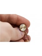 "No Stones Original Vintage 14K Rose Gold Floral Earrings" ven048 ven048