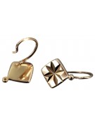 "Elegant No Stones 14k Rose Gold Vintage Earrings" ven049 ven049