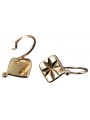 "Elegant No Stones 14k Rose Gold Vintage Earrings" ven049 ven049