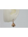 "No Stones, Original Vintage 14K Rose Gold Leaf Earrings" ven165 ven165