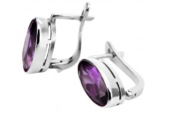 925 Sterling Silber Amethyst Ohrringe Juwelen vec001s Vintage Sowjetisch vec001s