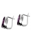 Boucles d'oreilles en argent sterling 925, Améthyste Vintage. vec001s