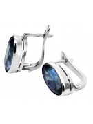 Boucles d'oreilles vintage en argent sterling 925, Alexandrite vec001s