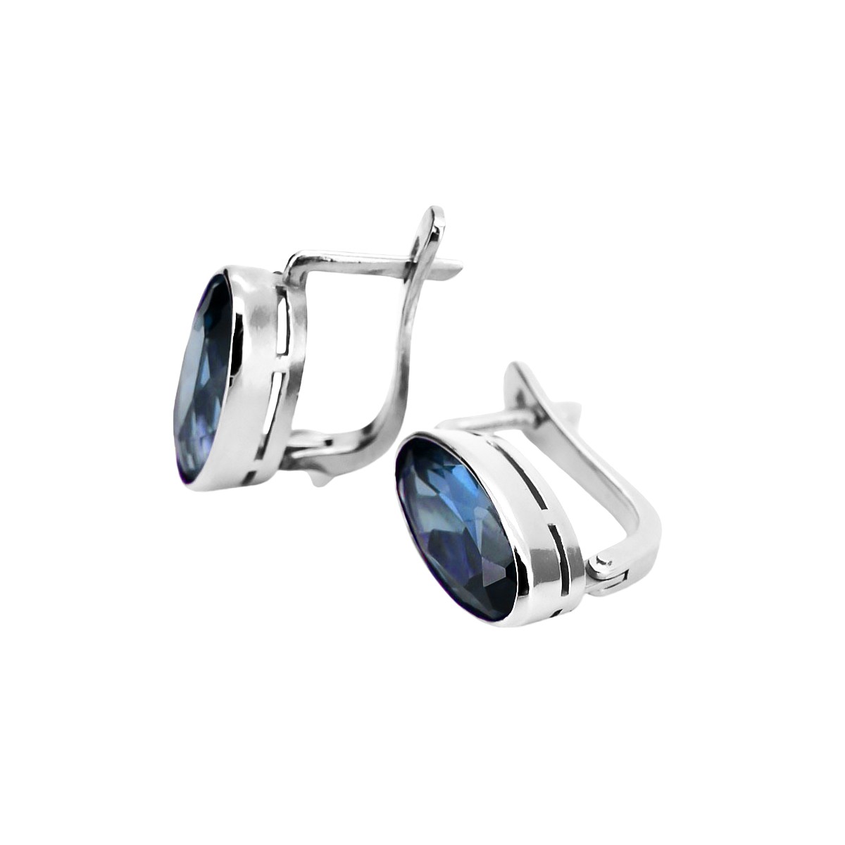 Boucles d'oreilles vintage en argent sterling 925, Alexandrite vec001s