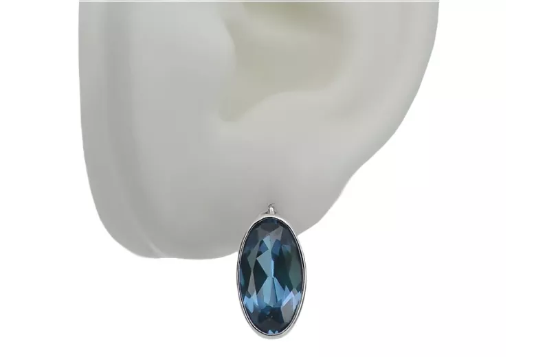 Boucles d'oreilles vintage en argent sterling 925, Alexandrite vec001s