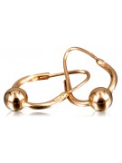 "Authentic Vintage 14K Rose Gold Hoops Earrings - No Stones" ven038 ven038