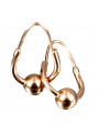 "Authentic Vintage 14K Rose Gold Hoops Earrings - No Stones" ven038 ven038