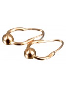 "Authentic Vintage 14K Rose Gold Hoops Earrings - No Stones" ven038 ven038