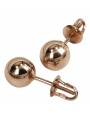 "Boucles d'oreilles Vintage en Or Rose 14 carats 585 Sans Pierres" ven043 ven043