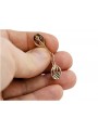 "No Stones, Original Vintage 14K Rose Gold Leaf Earrings" ven051 ven051