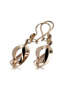 "Original Vintage 14k Rose Gold No-Stone Hanging Earrings" ven053 ven053