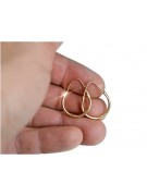 "Authentische Vintage Roségold 14k 585 Gold Vintage Hoops Ohrringe - Keine Steine" ven057 ven057