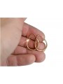 "No Stones Original Vintage 14k Rose Gold Hoop Earrings" ven057 ven057