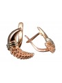 "No Stones Original 14K Rose Gold Vintage Leaf Earrings" ven061 ven061