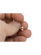 Original Vintage 14K Rose Gold Heart Earrings with No Stones ven066 ven066