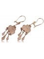 "No Stones, Original Vintage 14K Rose Gold Gipsy Earrings" ven067 ven067