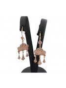 "Boucles d'oreilles Gipsy Vintage en or rose 14 carats 585 sans pierres" ven067 ven067