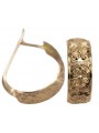 "Classic No Stones 14K Rose Gold Vintage Hoops" ven073 ven073