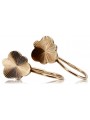 "No Stones, Original Vintage 14K Rose Gold Leaf Earrings" ven165 ven165