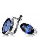 Sterling Silver 925, Sapphire Vintage Earrings vec001s