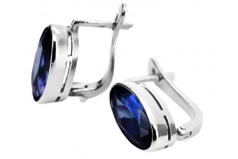 Sterling Silver 925, Sapphire Vintage Earrings vec001s