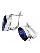 Sterling Silver 925, Sapphire Vintage Earrings vec001s