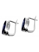 Boucles d'oreilles en argent sterling 925, Saphi vec001s