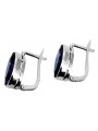 Sterling Silver 925, Sapphire Vintage Earrings vec001s