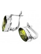 Sterling Silver 925, Yellow Peridot Vintage Earrings vec001s