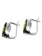 Boucles d'oreilles en argent sterling 925, Péridot jaun vec001s