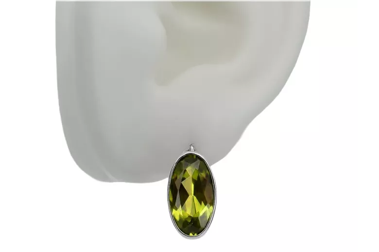 Cercei vintage din argint 925, Peridot galbe vec001s