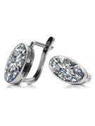 Sterling Silver 925, Zircon Vintage Earrings - Russian Soviet Vec001s vec001s