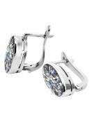 Boucles d'oreilles en argent sterling 925, Zirco vintage. vec001s