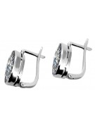 Boucles d'oreilles en argent sterling 925, Zirco vintage. vec001s