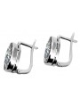 Sterling Silver 925, Zircon Vintage Earrings - Russian Soviet Vec001s vec001s