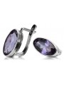 Boucles d'oreilles en argent sterling 925, Alexandrite vintage vec001s