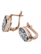 Sterling Silver Rose Gold Plated Zirco Earrings Vintage Vec001rp vec001rp