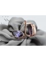 Sterling Silver Rose Gold Plated Alexandrite Earrings vec001rp