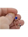 Vintage Soviet-Style 14K Rose Gold Sapphire Earrings vec035 vec035