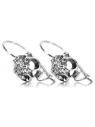 Boucles d'oreilles en argent sterling 925, Réglag vintage russe soviétique vec035s