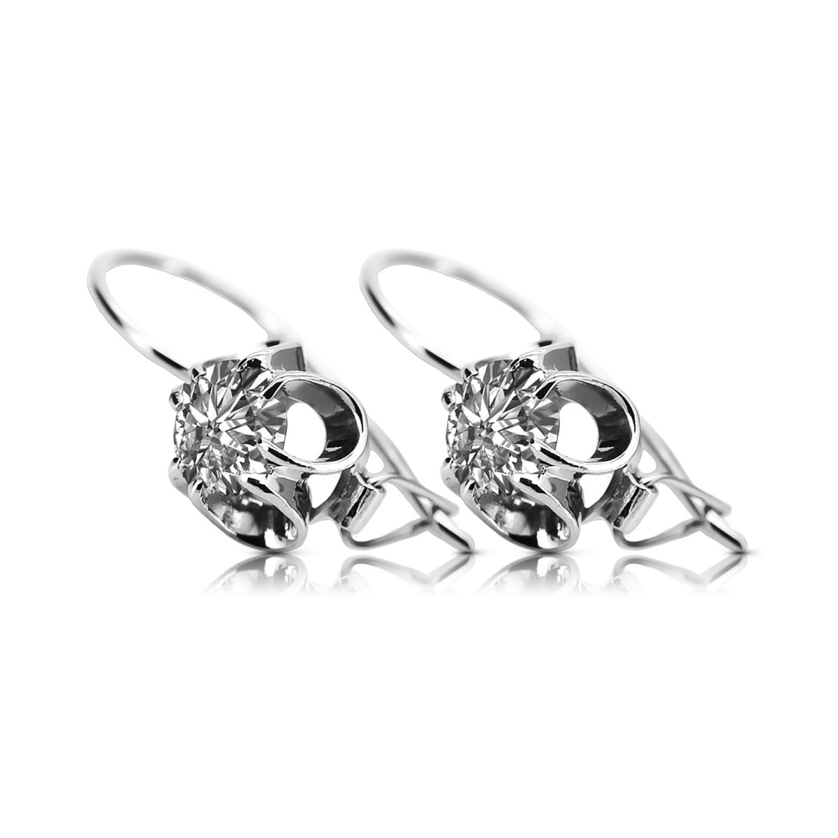 Boucles d'oreilles en argent sterling 925, Réglag vintage russe soviétique vec035s