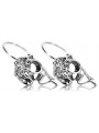 Boucles d'oreilles en argent sterling 925, Réglag vintage russe soviétique vec035s