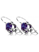 Boucles d'oreilles en argent sterling 925, Alexandrite Vintage soviétique. vec035s