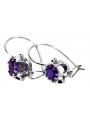 Boucles d'oreilles en argent sterling 925, Alexandrite Vintage soviétique. vec035s