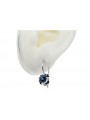 Boucles d'oreilles en argent sterling 925, Aigue-marine vintage russe soviétique vec035s