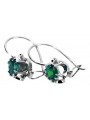 Sterling Silver 925, Emerald Drop Earrings vec035s