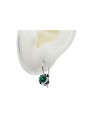 Sterling Silver 925, Emerald Drop Earrings vec035s