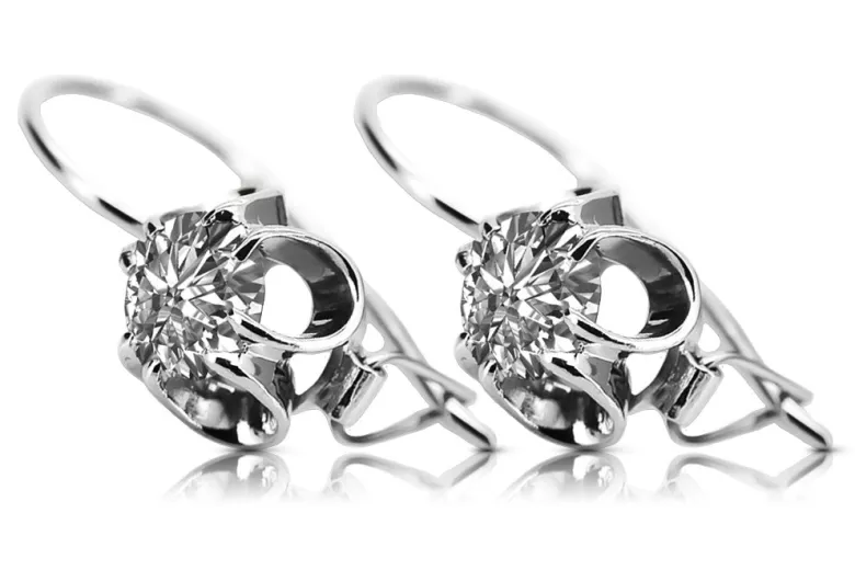 Boucles d'oreilles en argent sterling 925, Zircone. vec035s