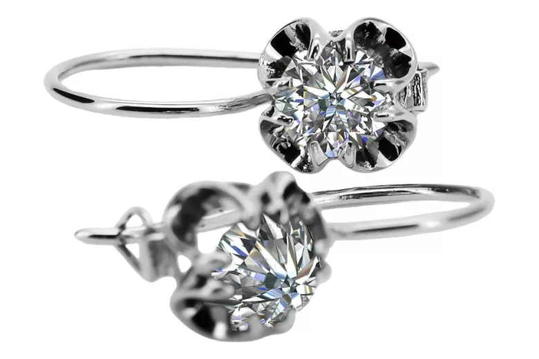 Boucles d'oreilles en argent sterling 925, Zircone. vec035s