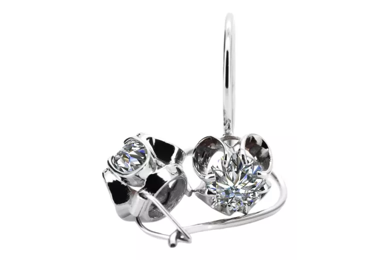 Boucles d'oreilles en argent sterling 925, Zircone. vec035s